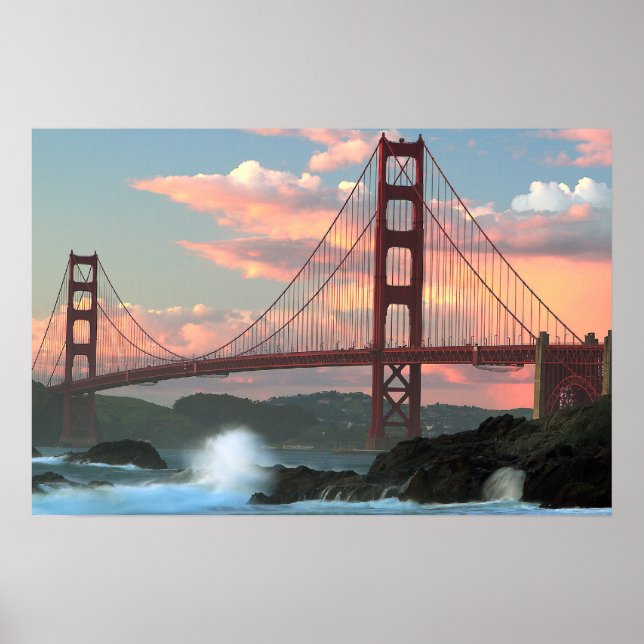 Póster Puente Golden Gate de Baker Beach (Frente)