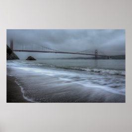 Póster Puente Golden Gate de la playa de Kirby Cove
