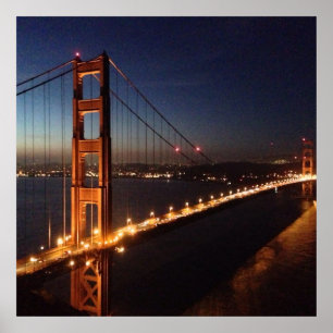 Póster Puente Golden Gate de los promontorios de Marin