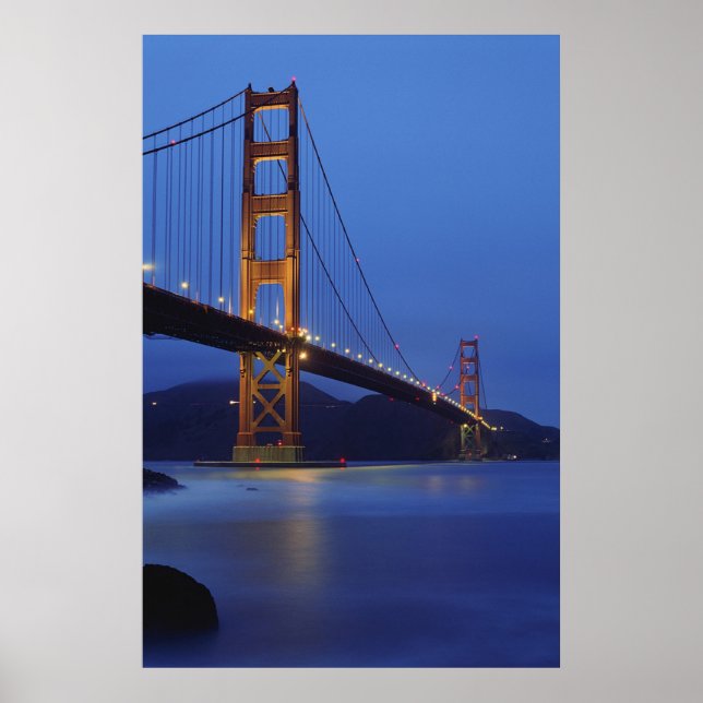 Póster Puente Golden Gate de noche (Frente)