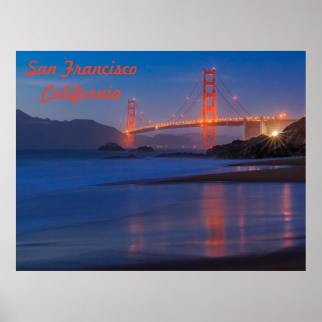 Póster Puente Golden Gate de San Francisco California (Frente)