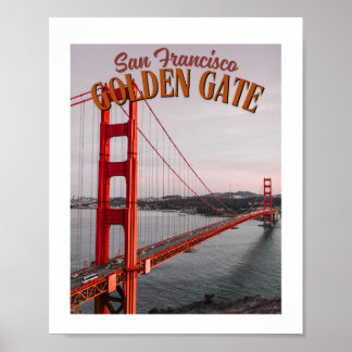 Póster Puente Golden Gate de San Francisco - Viaje icónic