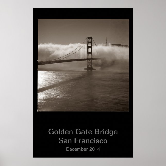 Póster Puente Golden Gate diciembre 2015 #1 (Frente)