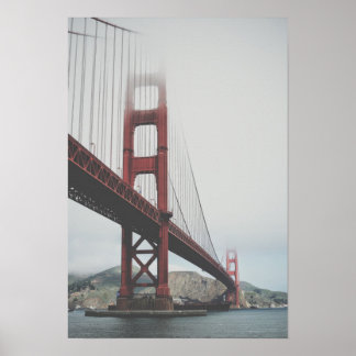 Póster Puente Golden Gate en la niebla