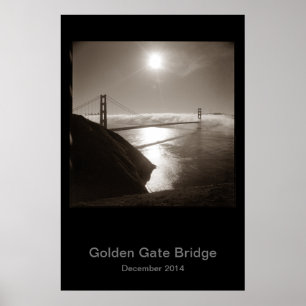 Póster Puente Golden Gate en la niebla #3