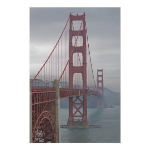 Póster Puente Golden Gate en niebla