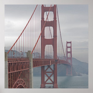 Póster Puente Golden Gate en niebla
