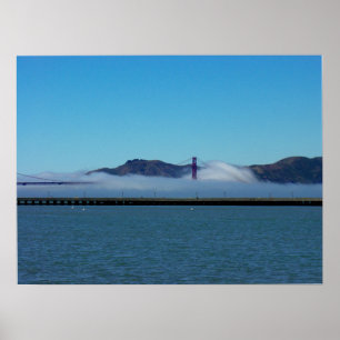 Póster Puente Golden Gate en niebla, San Francisco