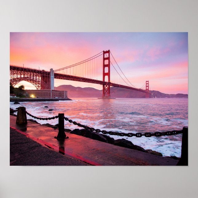 Póster Puente Golden Gate, fotografía panorámica, (Frente)