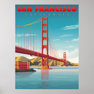 Póster Puente Golden Gate - Lugar emblemático de San Fran