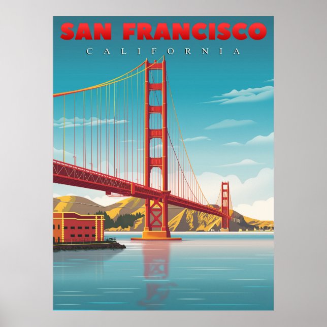 Póster Puente Golden Gate - Lugar emblemático de San Fran (Frente)