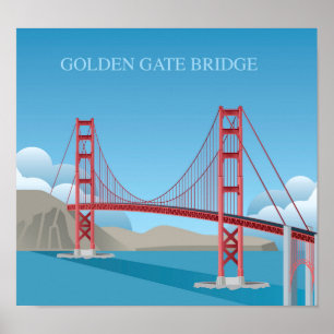 Póster Puente Golden Gate   San Francisco