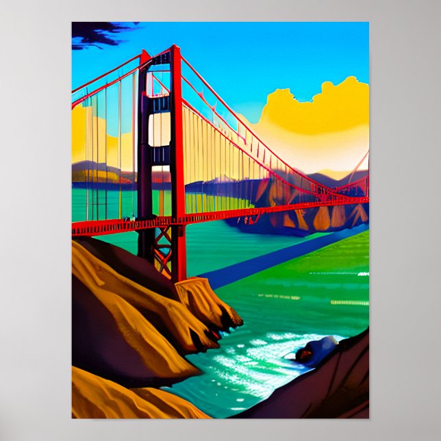 Póster Puente Golden Gate, San Francisco (Frente)