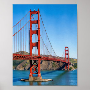 Póster Puente Golden Gate San Francisco Acuarela