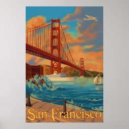 Póster Puente Golden Gate - San Francisco, Poster de CA