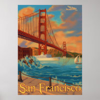 Puente Golden Gate - San Francisco, Poster de CA