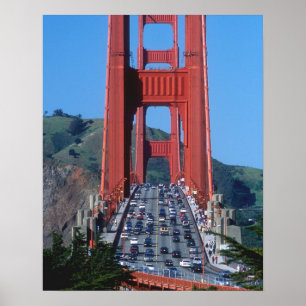 Póster Puente Golden Gate y bahía de San Francisco