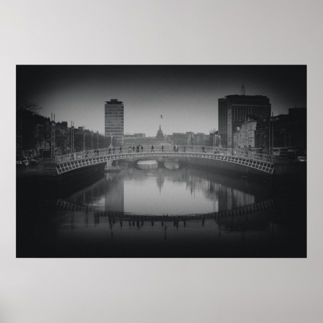 Póster Puente Ha'penny, Dublín - Canvas (Frente)