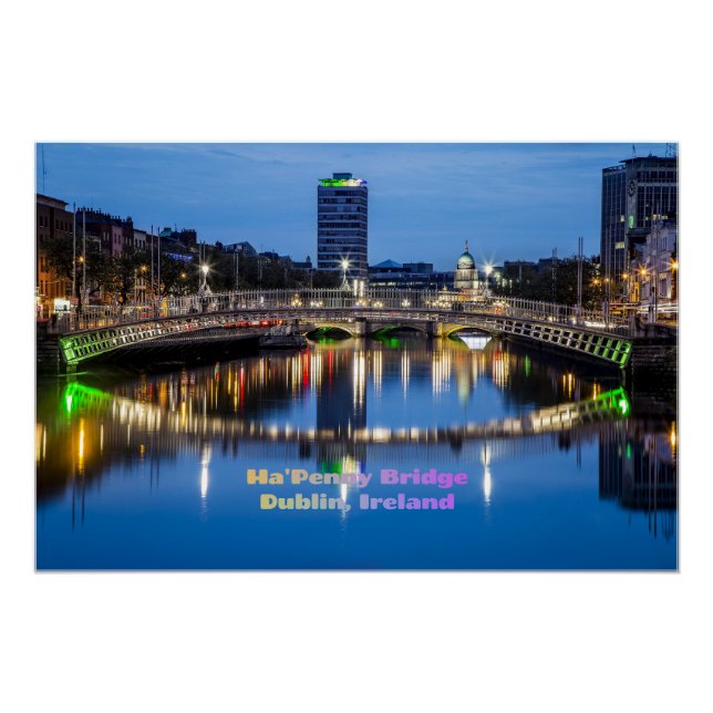 Póster Puente Ha'Penny, Dublín, Irlanda (Anverso)