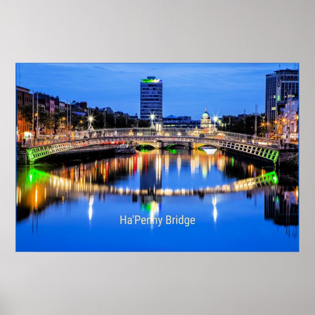 Póster Puente Ha'Penny, Dublín, Irlanda (Frente)
