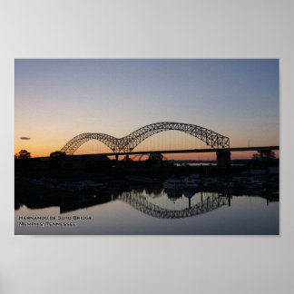 Póster Puente Hernando De soto, Memphis
