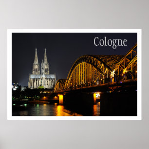 Póster Puente Hohenzollern, Catedral de Colonia, Rin