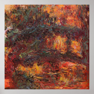 Póster Puente japonés - Claude Monet - c1920