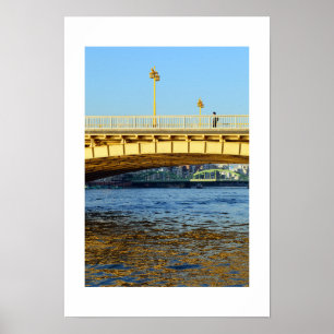Póster Puente Kuramae: Río Sumida, Tokio