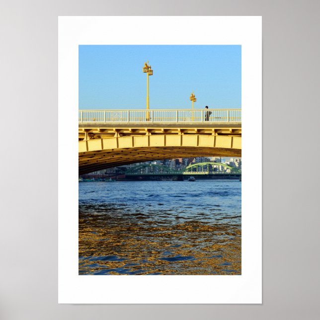 Póster Puente Kuramae, río Sumida: Tokio (Frente)