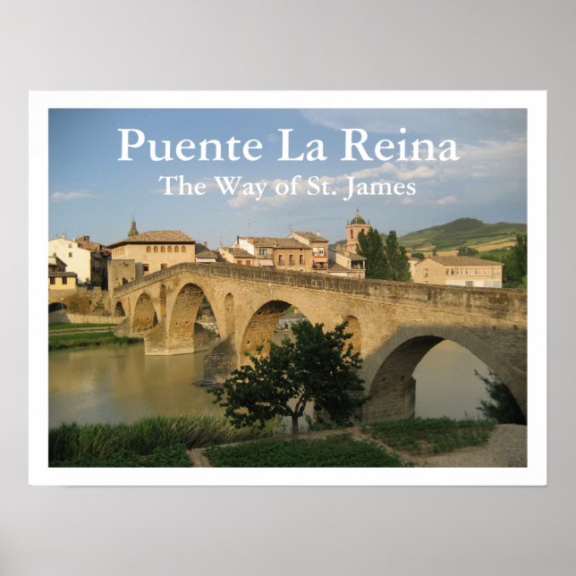 Póster Puente La Reina, el camino de Santiago, España (Frente)