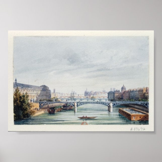 Póster Puente La Seine de París (Frente)