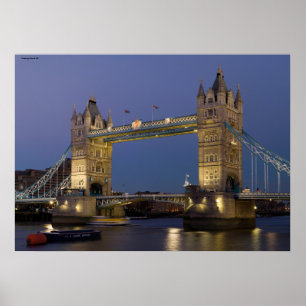 Póster Puente Londres Inglaterra de la torre en la