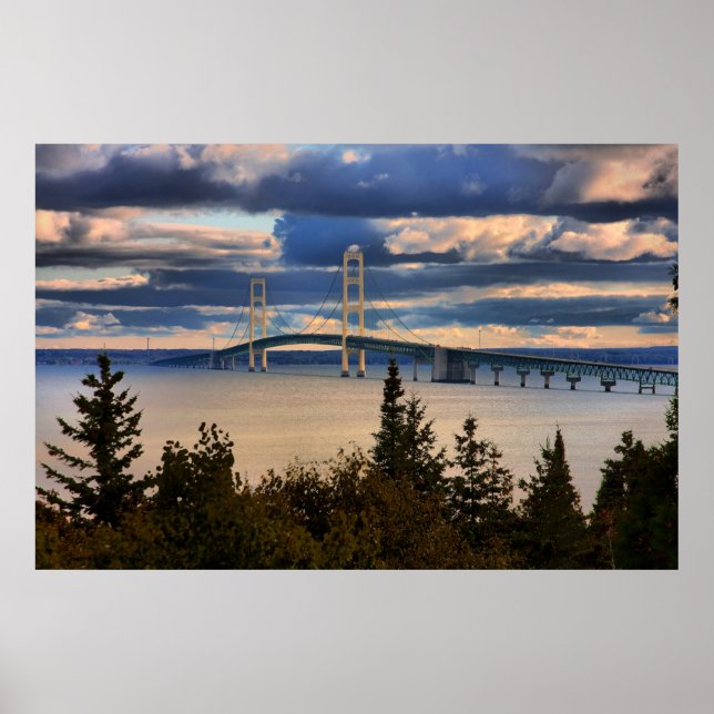 Póster Puente Mackinac #1060 (Frente)