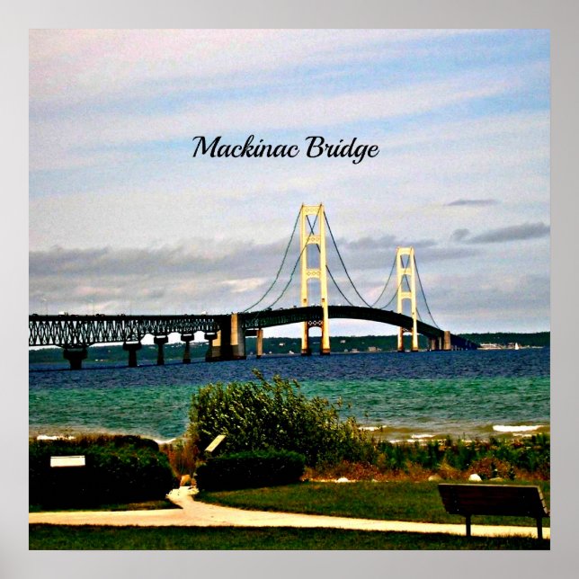 Póster Puente Mackinac, Isla Mackinac, (Frente)