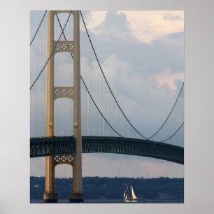 Póster Puente Mackinac, Michigan, Estados Unidos