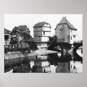 Póster Puente Nahe, Bad Kreuznach, c.1910