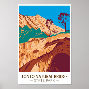 Póster Puente Natural Tonto Parque Estatal Arizona Vintag