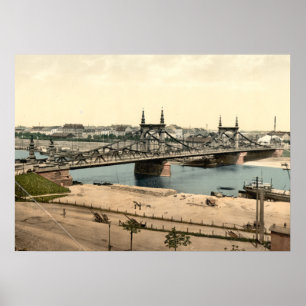 Póster Puente Neckar, Mannheim, Alemania