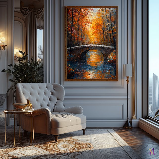 Póster Puente otoñal sobre río Serene en impresionista (Subido por el creador)