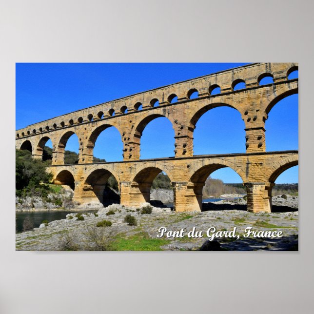 Póster Puente Pont du Gard Francia Foto 97 (Frente)