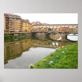 Póster Puente Ponte Vecchio Florencia, Italia