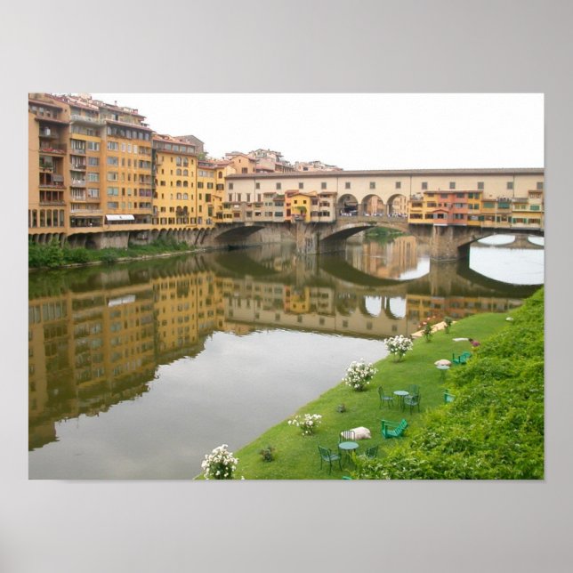 Póster Puente Ponte Vecchio Florencia, Italia (Frente)