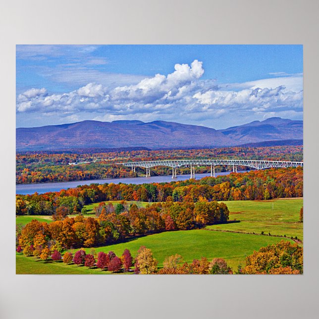 Póster Puente Rhinecliff en otoño (Frente)