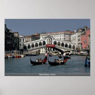 Póster Puente Rialto, Venecia