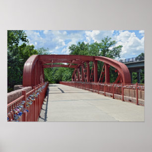 Póster Puente Rojo Viejo, Kansas City, Misuri