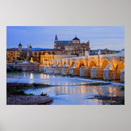 Póster Puente romano y Mezquita Catedral de Córdoba
