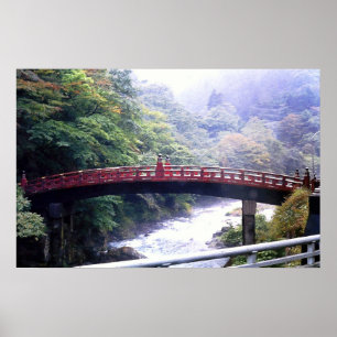 Póster Puente Shinkyo, Nikko, Japón