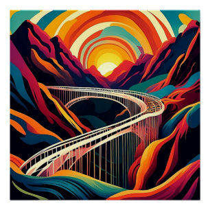 Póster Puente sobre el barranco 3