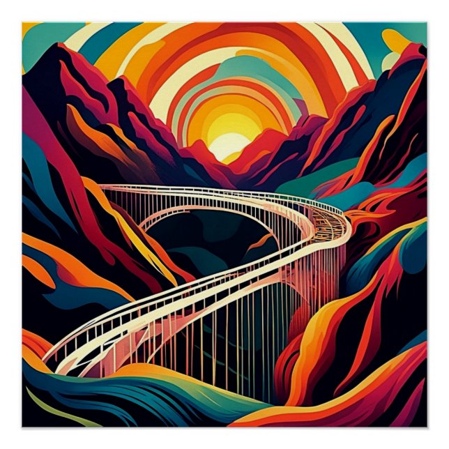 Póster Puente sobre el barranco 3 (Anverso)