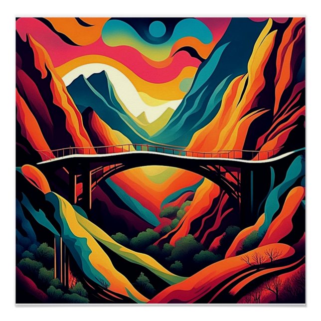 Póster Puente sobre el barranco 4 (Anverso)
